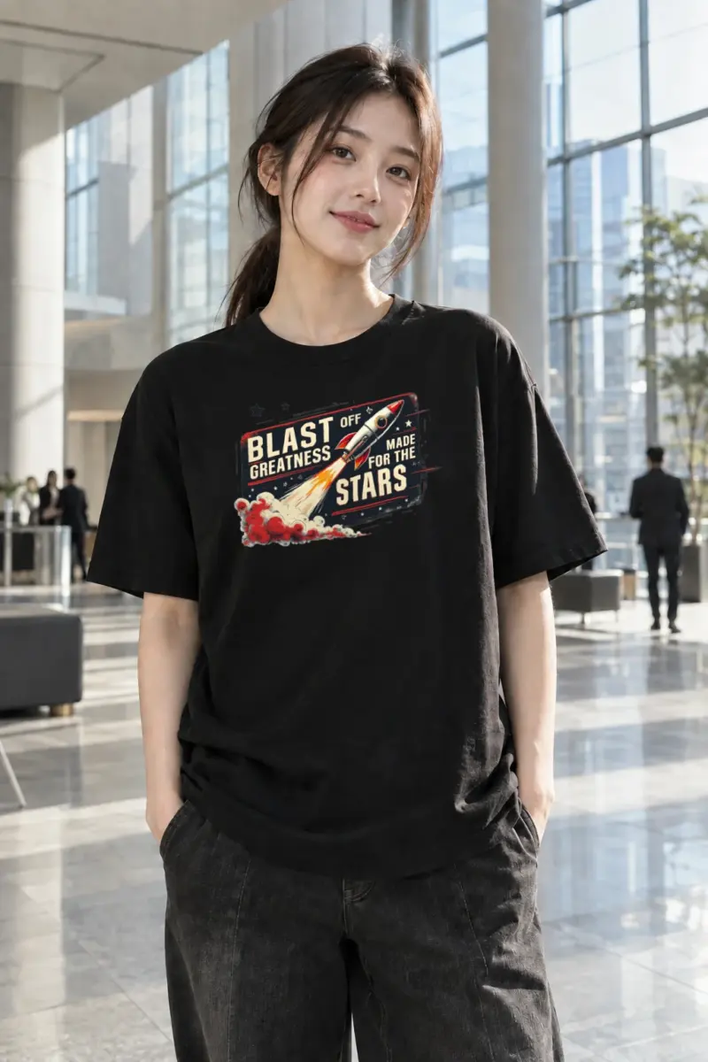 "Blast Off Greatness" Heavyweight Unisex Crewneck T-shirt | Gildan 5000