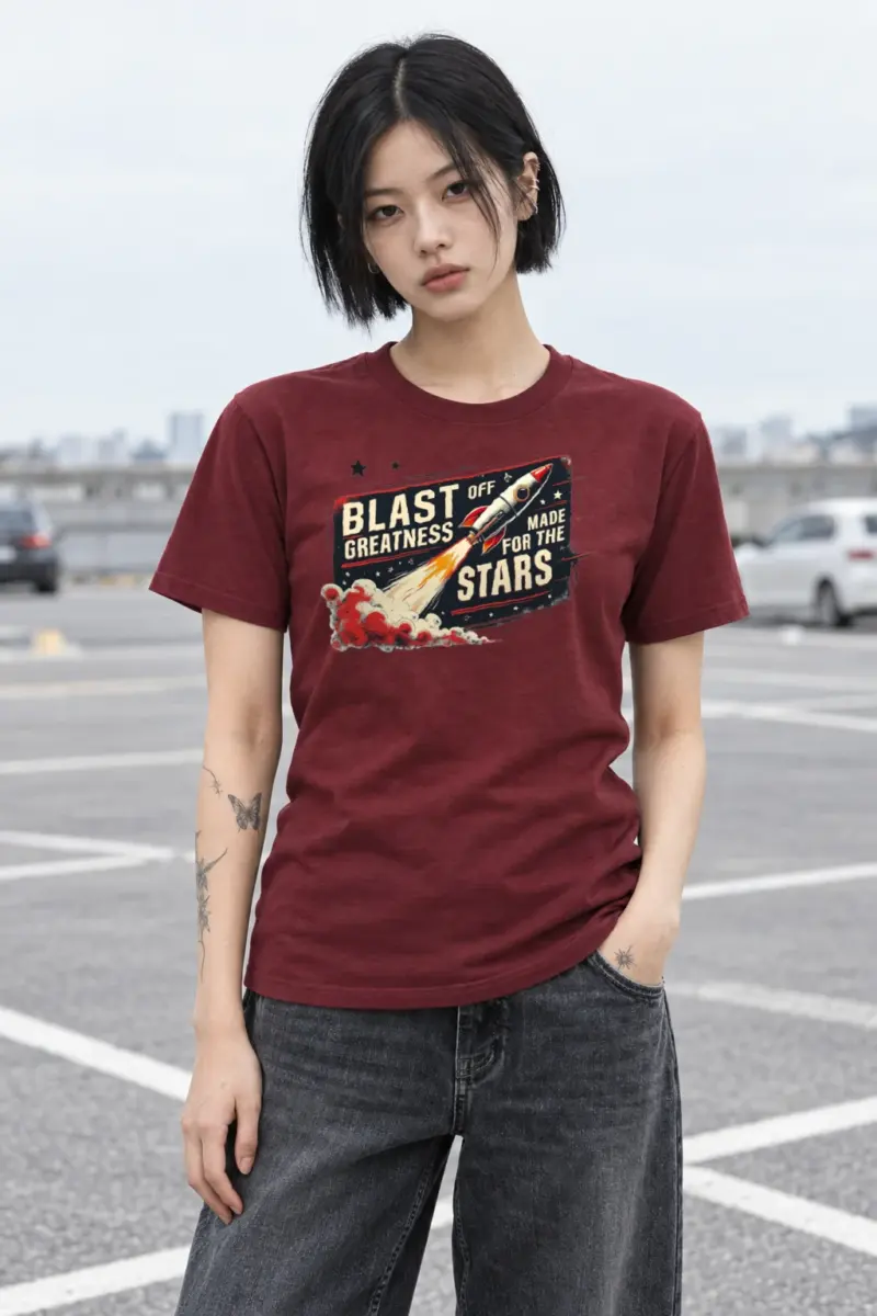 "Blast Off Greatness" Heavyweight Unisex Crewneck T-shirt