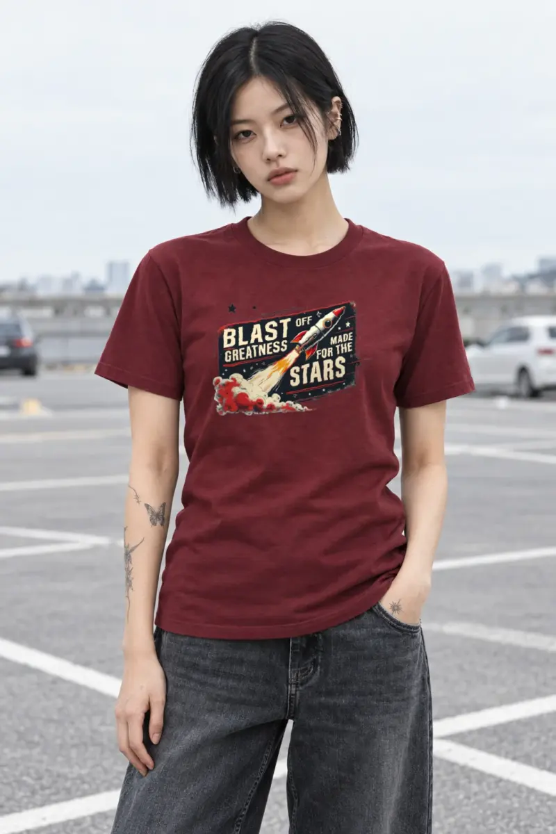 "Blast Off Greatness" Heavyweight Unisex Crewneck T-shirt