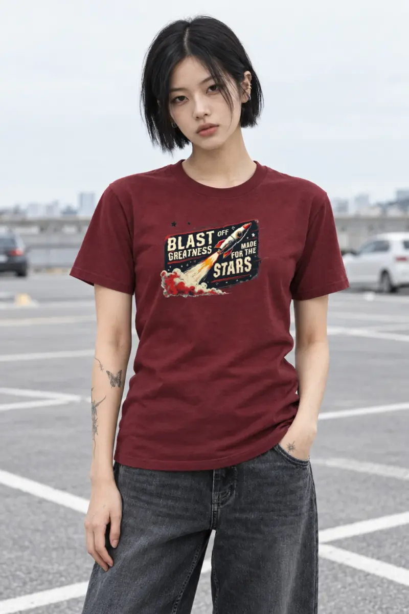 "Blast Off Greatness" Heavyweight Unisex Crewneck T-shirt