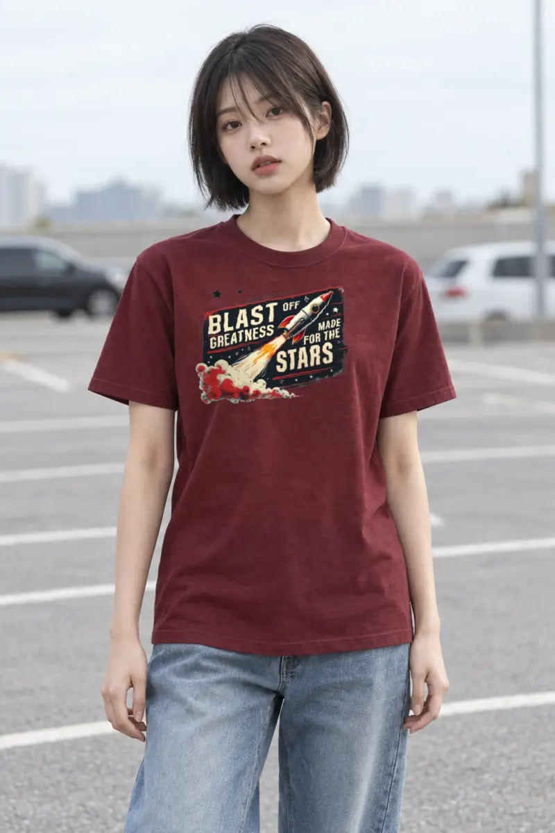 "Blast Off Greatness" Heavyweight Unisex Crewneck T-shirt | Gildan 5000