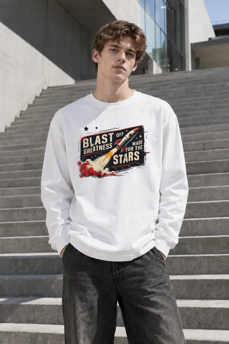 "Blast Off Greatness" Unisex Longsleeve T-shirt | Gildan 2400