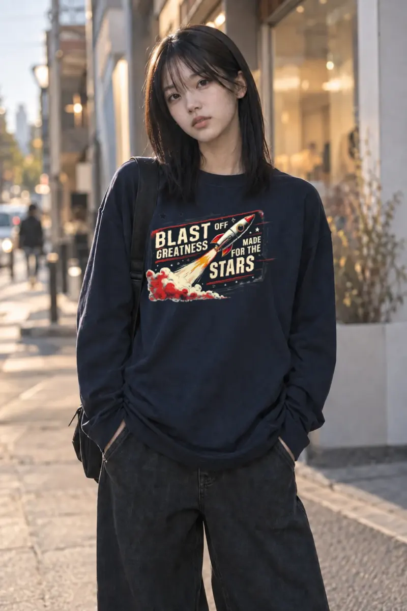 "Blast Off Greatness" Unisex Longsleeve T-shirt | Gildan 2400