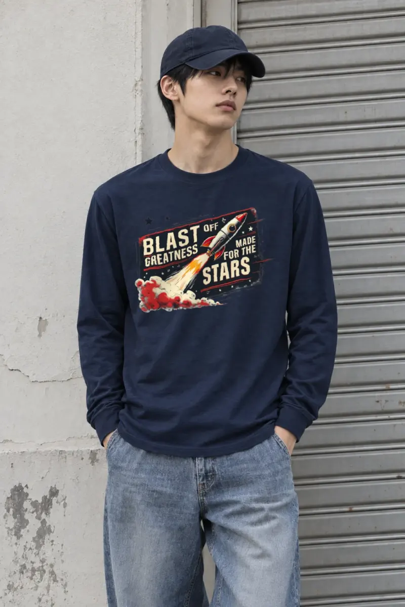 "Blast Off Greatness" Unisex Longsleeve T-shirt | Gildan 2400