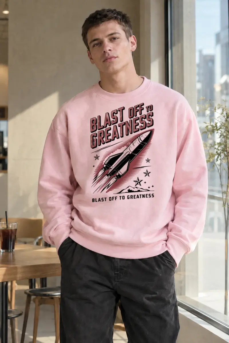 "Blast Off To Greatness" Heavy Blend Unisex Crewneck Sweatshirt | Gildan 18000