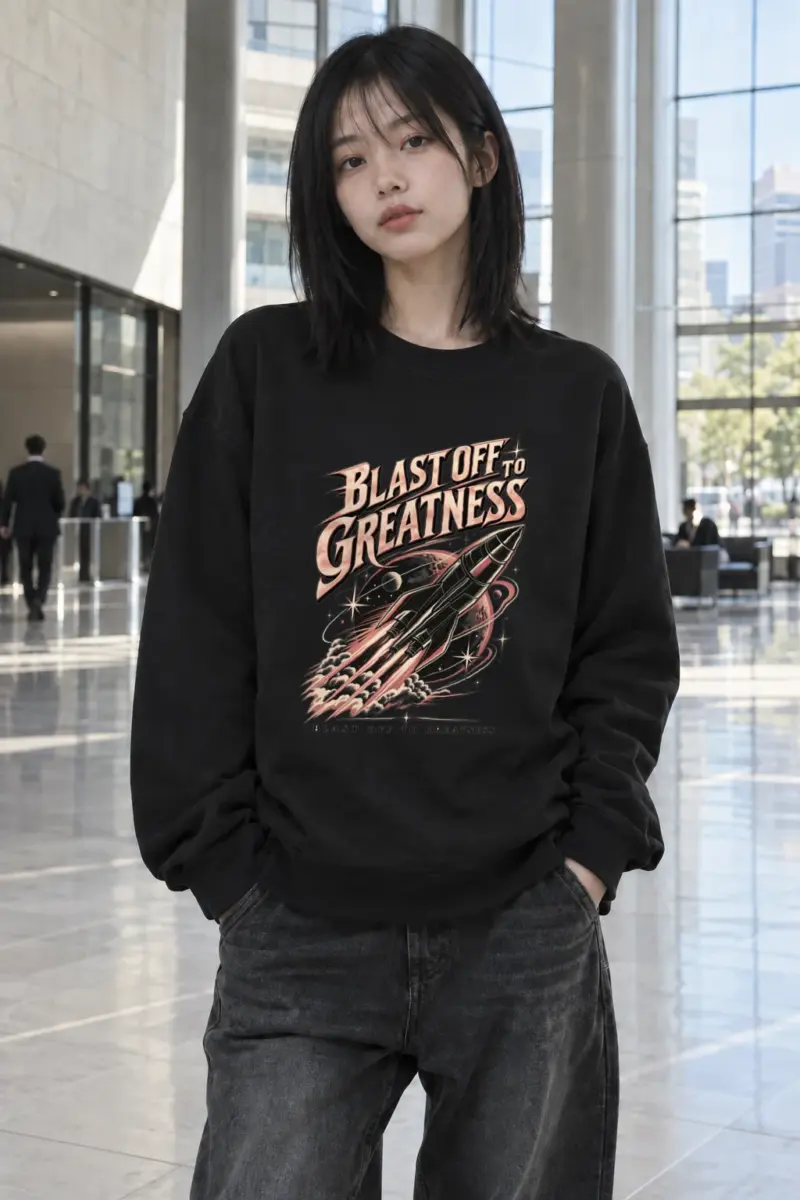"Blast Off To Greatness" Heavy Blend Unisex Crewneck Sweatshirt | Gildan 18000