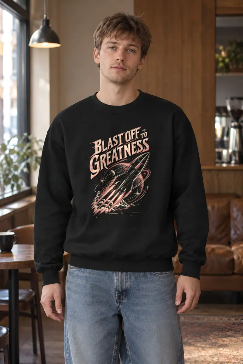 "Blast Off To Greatness" Heavy Blend Unisex Crewneck Sweatshirt
