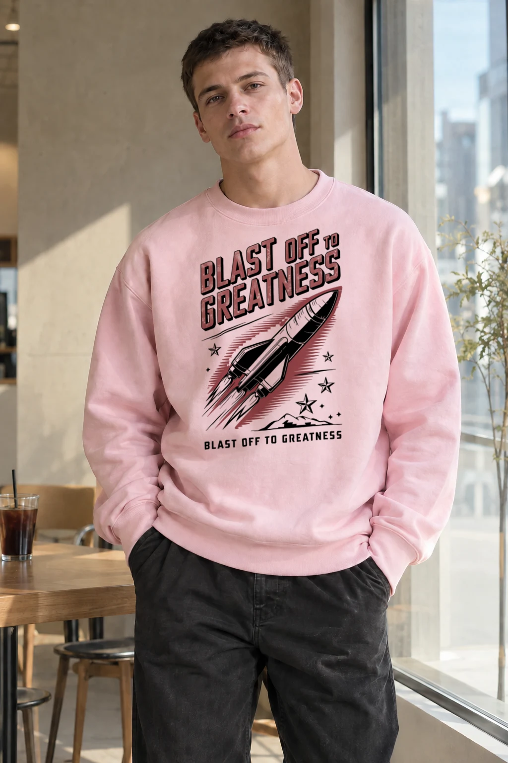 "Blast Off To Greatness" Heavy Blend Unisex Crewneck Sweatshirt | Gildan 18000