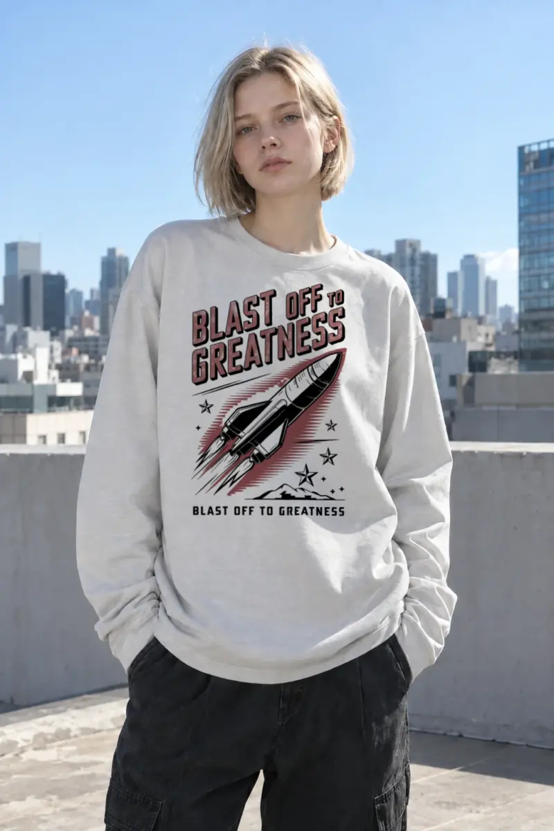 "Blast Off To Greatness" Unisex Longsleeve T-shirt | Gildan 2400