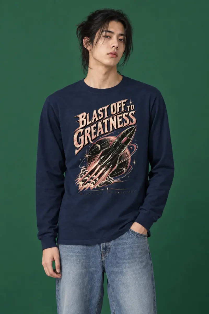 "Blast Off To Greatness" Unisex Longsleeve T-shirt