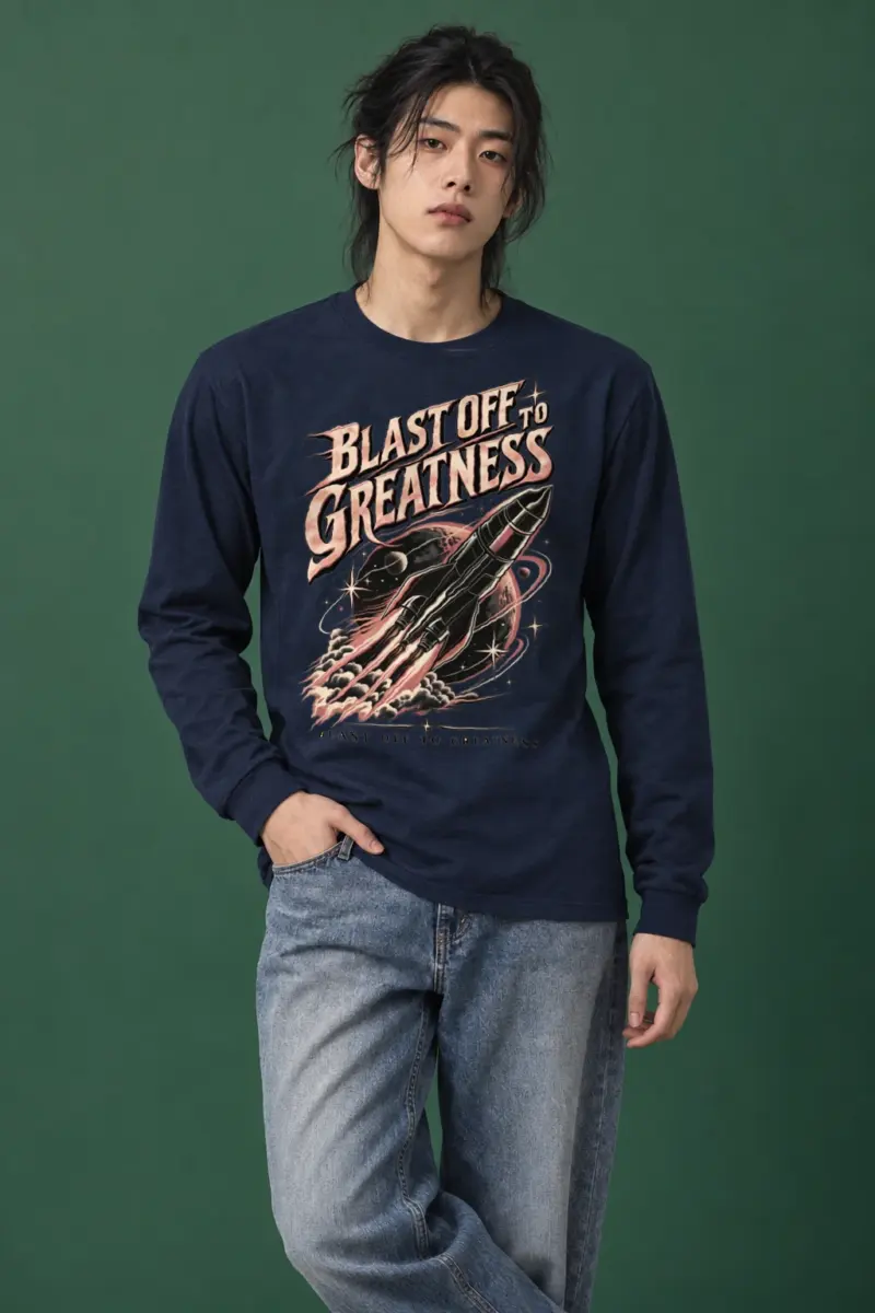 "Blast Off To Greatness" Unisex Longsleeve T-shirt