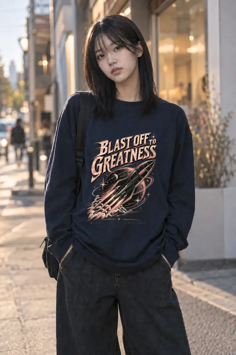"Blast Off To Greatness" Unisex Longsleeve T-shirt | Gildan 2400