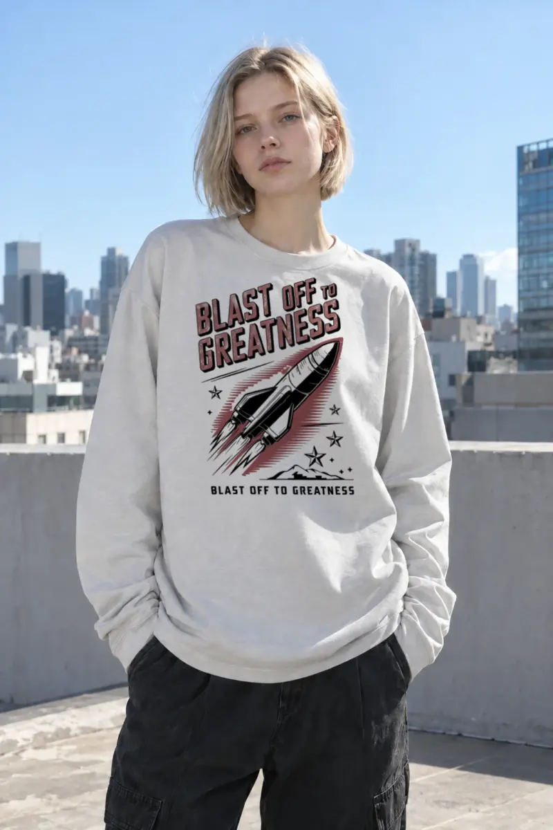 "Blast Off To Greatness" Unisex Longsleeve T-shirt | Gildan 2400