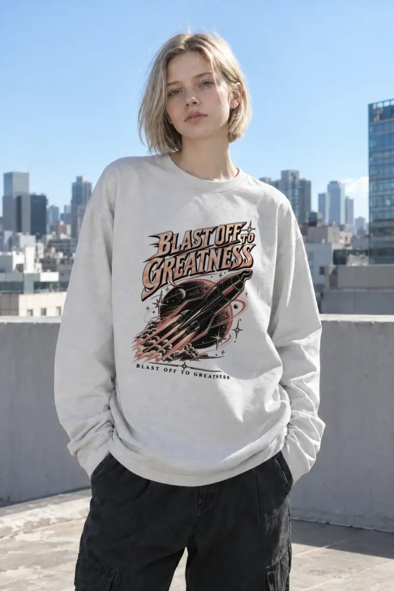 "Blast Off To Greatness" Unisex Longsleeve T-shirt | Gildan 2400