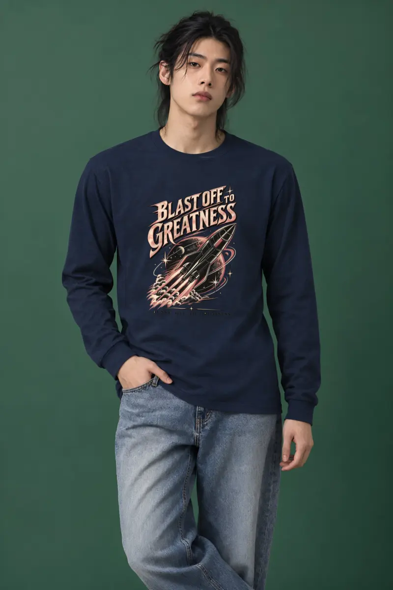 "Blast Off To Greatness" Unisex Longsleeve T-shirt