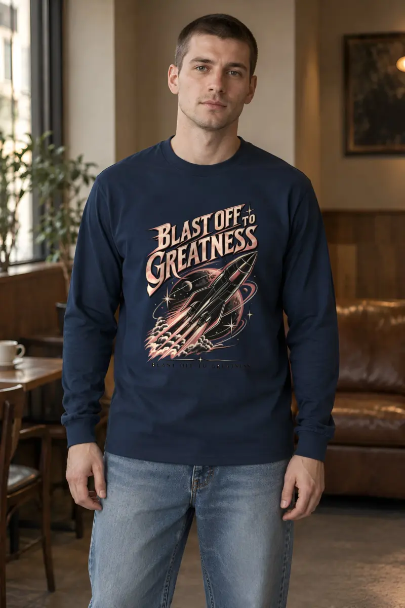 "Blast Off To Greatness" Unisex Longsleeve T-shirt