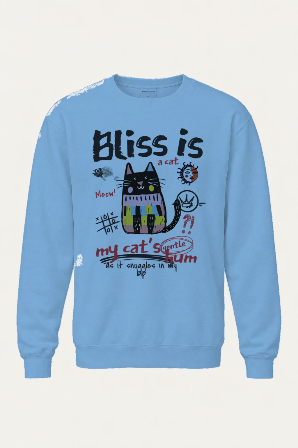 "Bliss Is A Cat" Heavy Blend Unisex Crewneck Sweatshirt | Gildan 18000