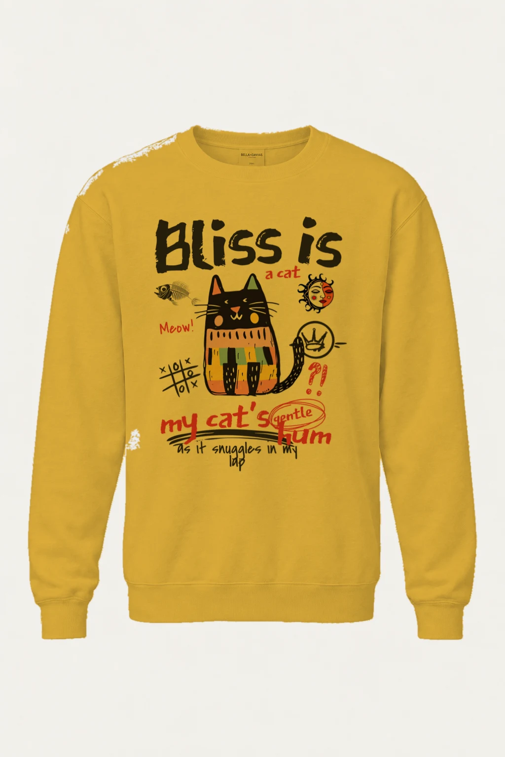 "Bliss Is A Cat" Heavy Blend Unisex Crewneck Sweatshirt | Gildan 18000