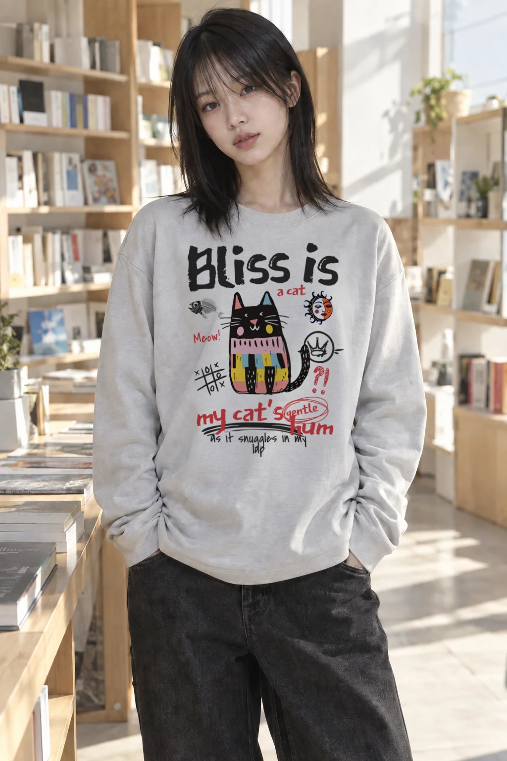 "Bliss Is A Cat" Unisex Longsleeve T-shirt | Gildan 2400