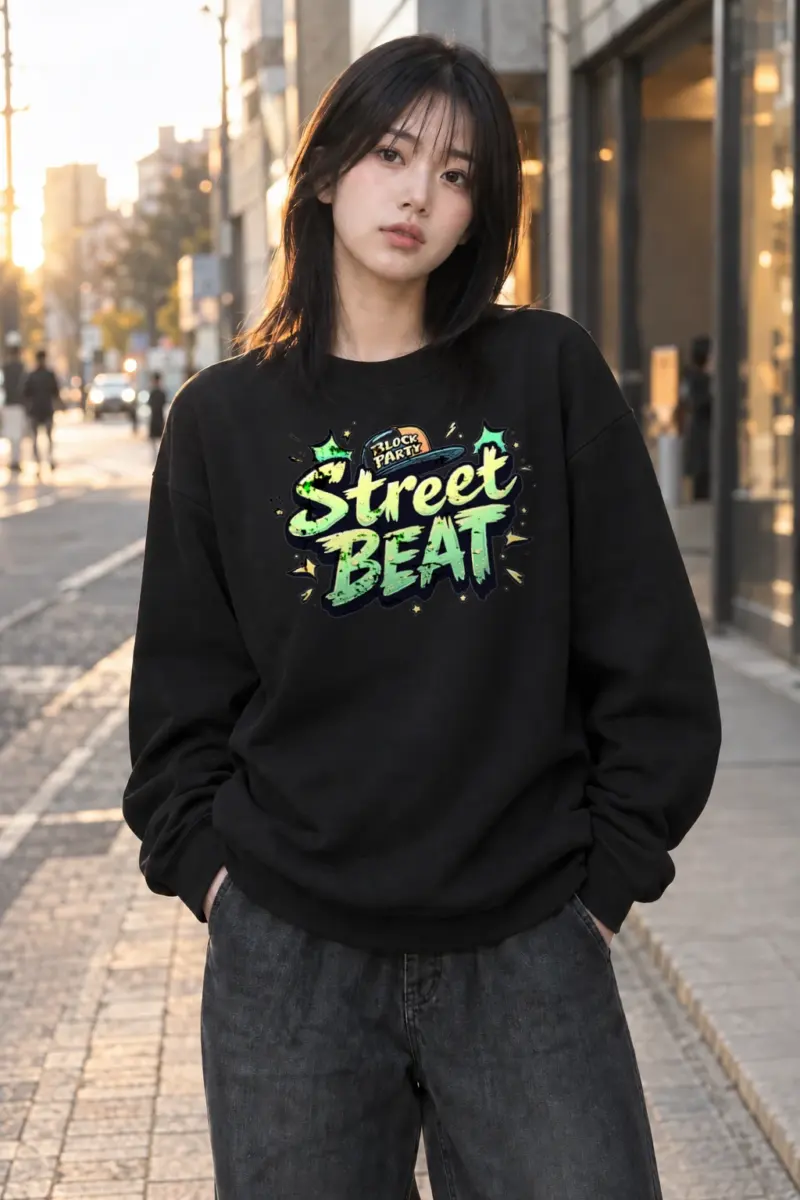 "Block Party Street Beat" Heavy Blend Unisex Crewneck Sweatshirt | Gildan 18000