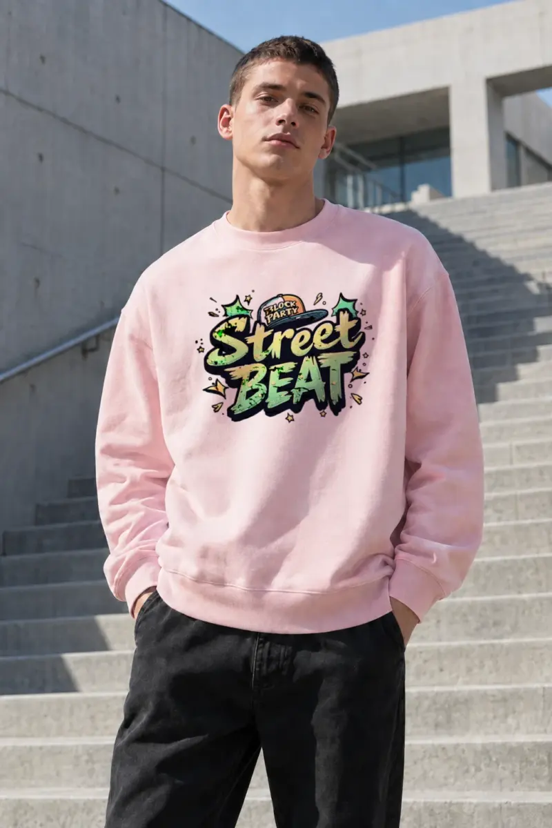“Block Party Street Beat” Heavy Blend Unisex Crewneck Sweatshirt | Gildan 18000