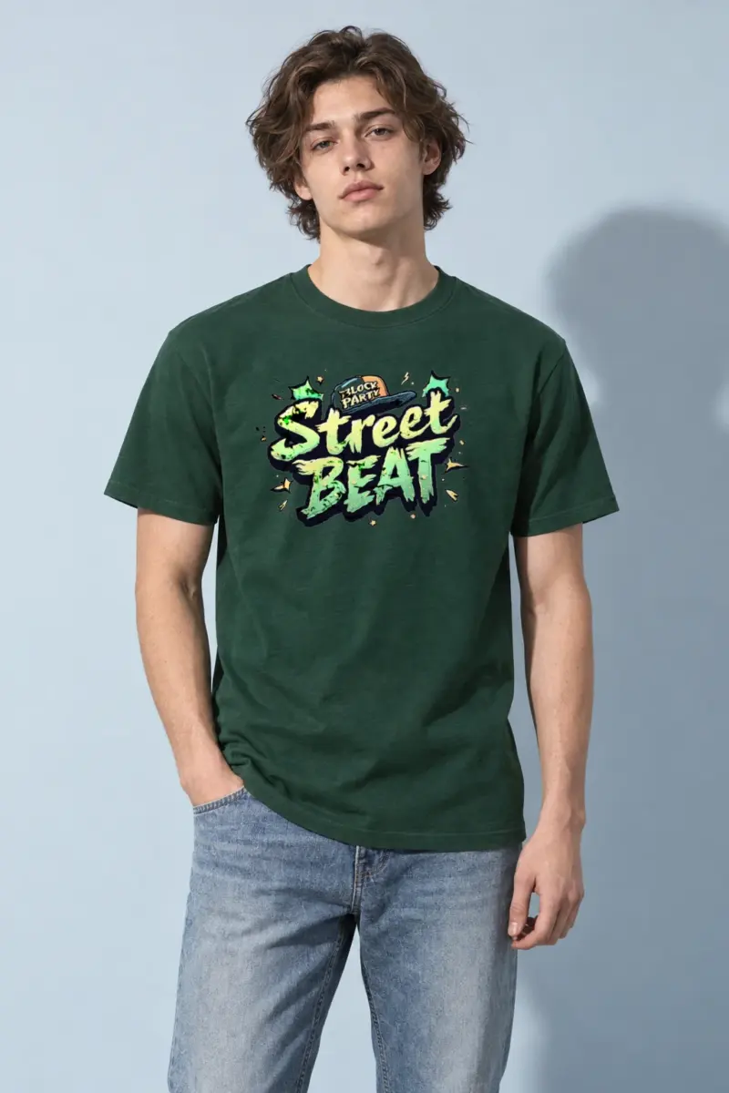 "Block Party Street Beat" Heavyweight Unisex Crewneck T-shirt