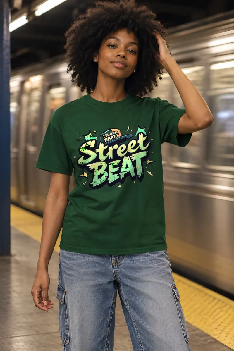 "Block Party Street Beat" Heavyweight Unisex Crewneck T-shirt
