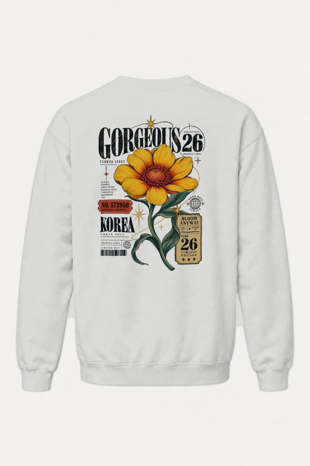 "Bloom Anyway Archive" Heavy Blend Unisex Crewneck Sweatshirt | Gildan 18000