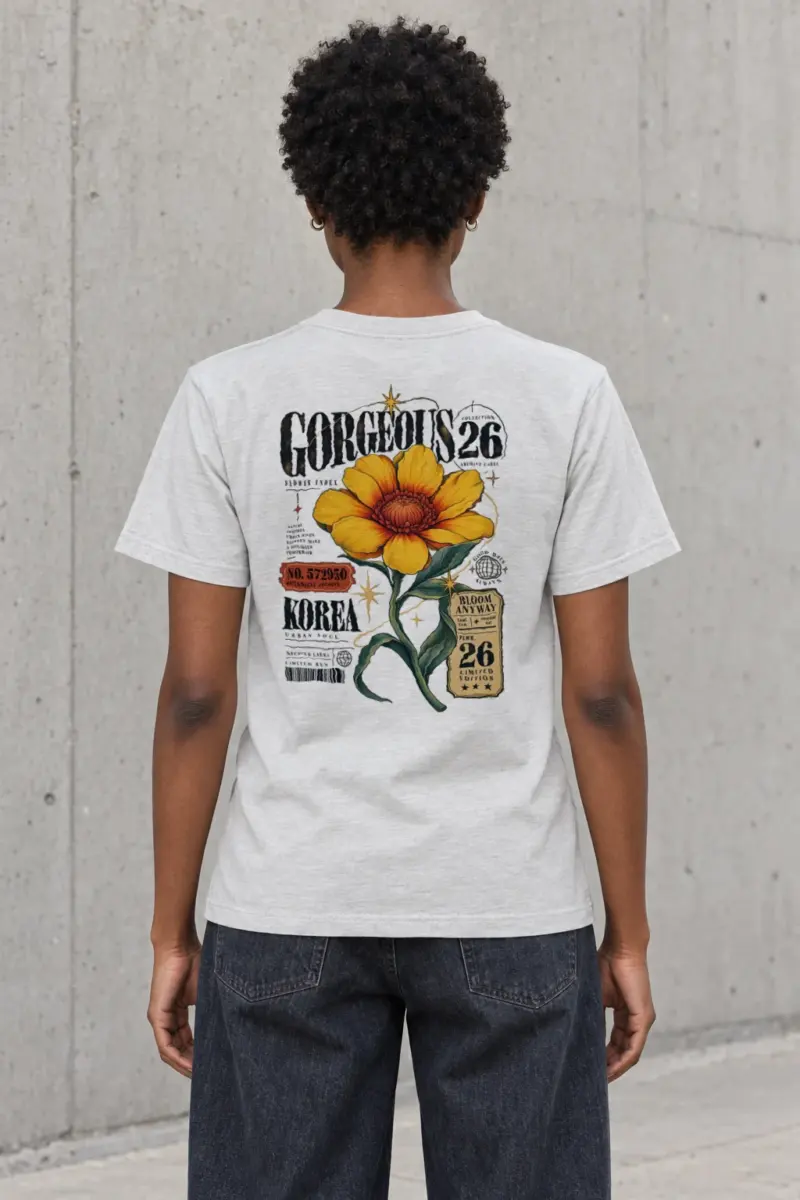 "Bloom Anyway" Heavyweight Unisex Crewneck T-shirt | Gildan 5000