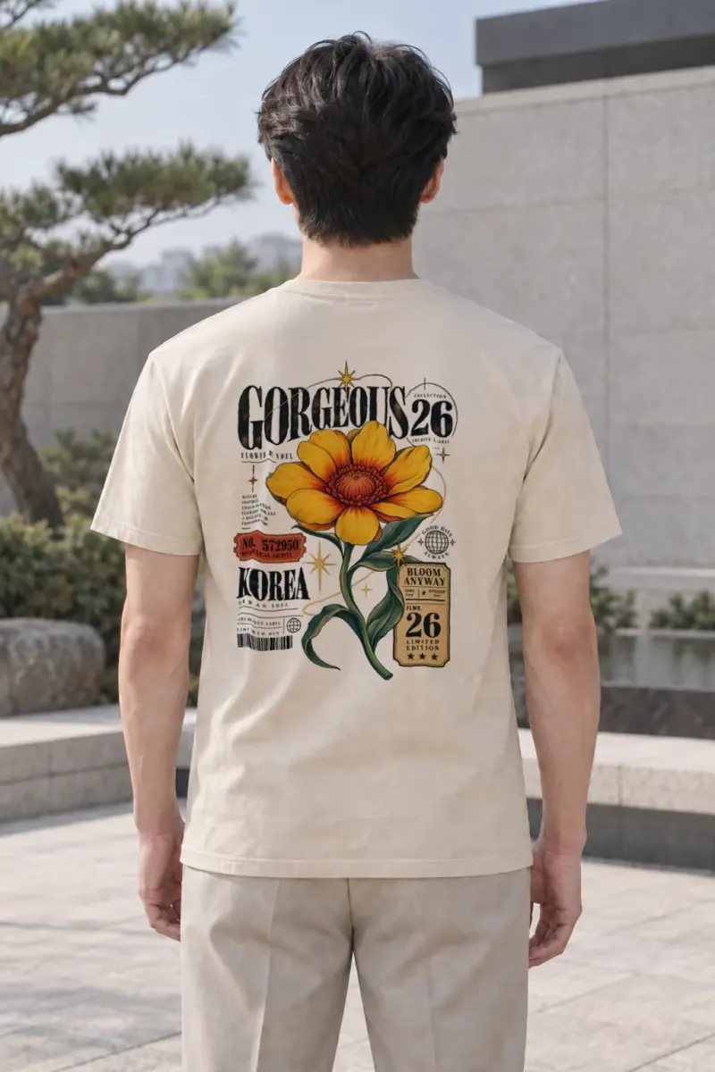"Bloom Anyway" Heavyweight Unisex Crewneck T-shirt | Gildan 5000