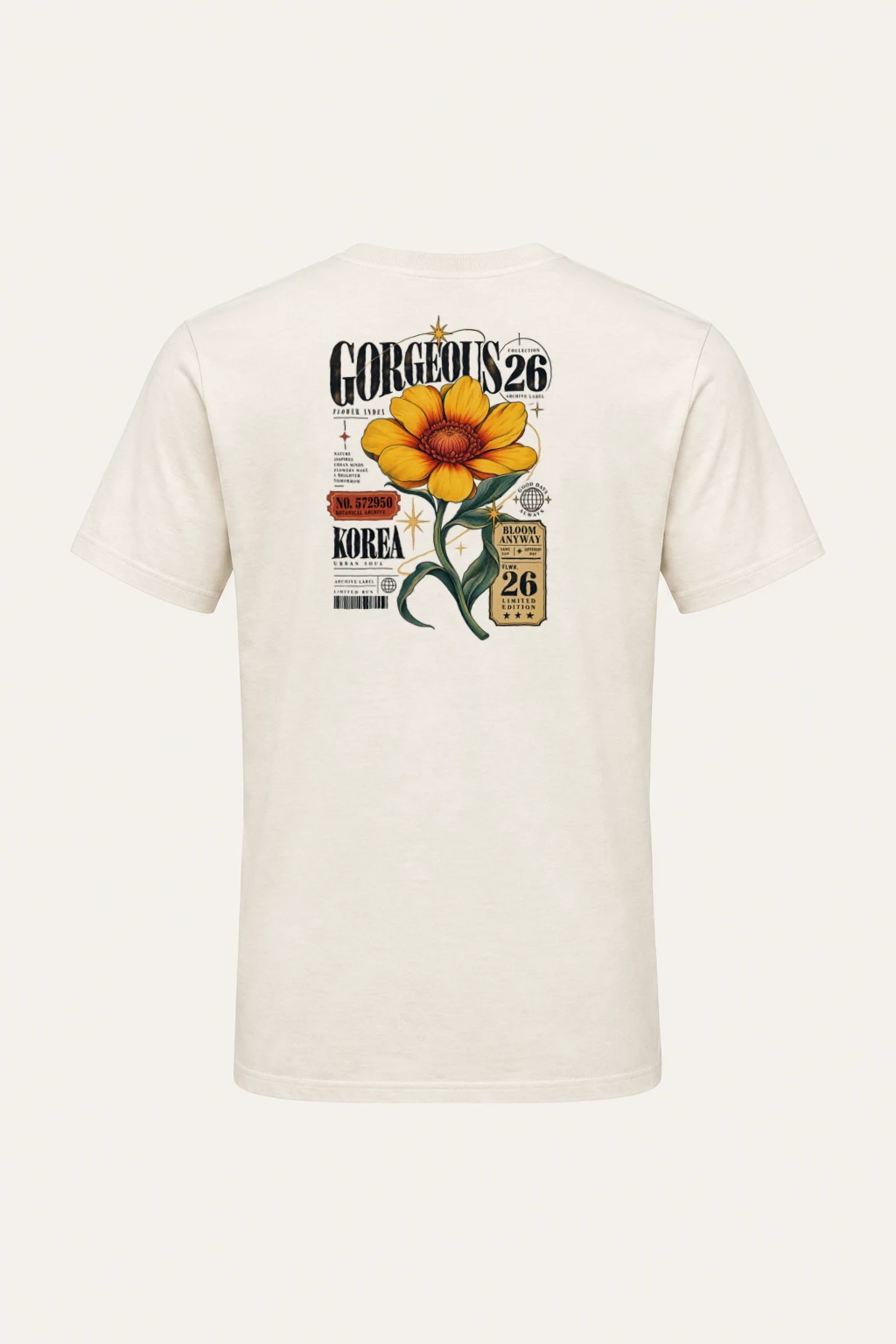 "Bloom Anyway" Heavyweight Unisex Crewneck T-shirt | Gildan 5000