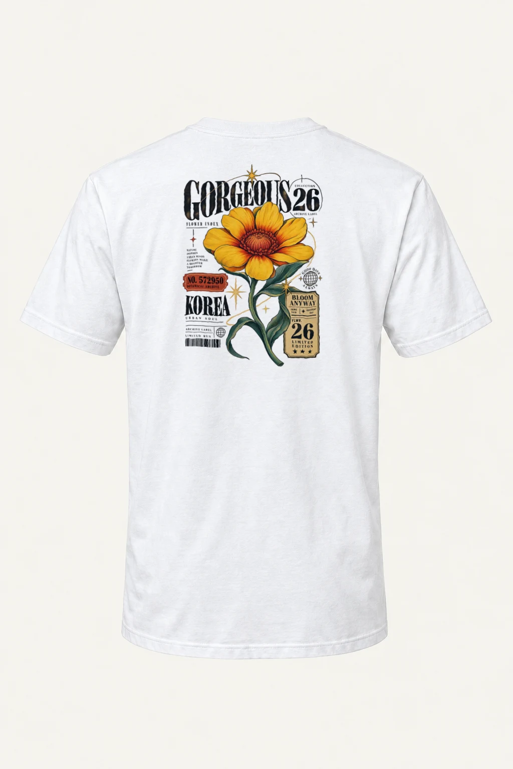 "Bloom Anyway" Heavyweight Unisex Crewneck T-shirt | Gildan 5000