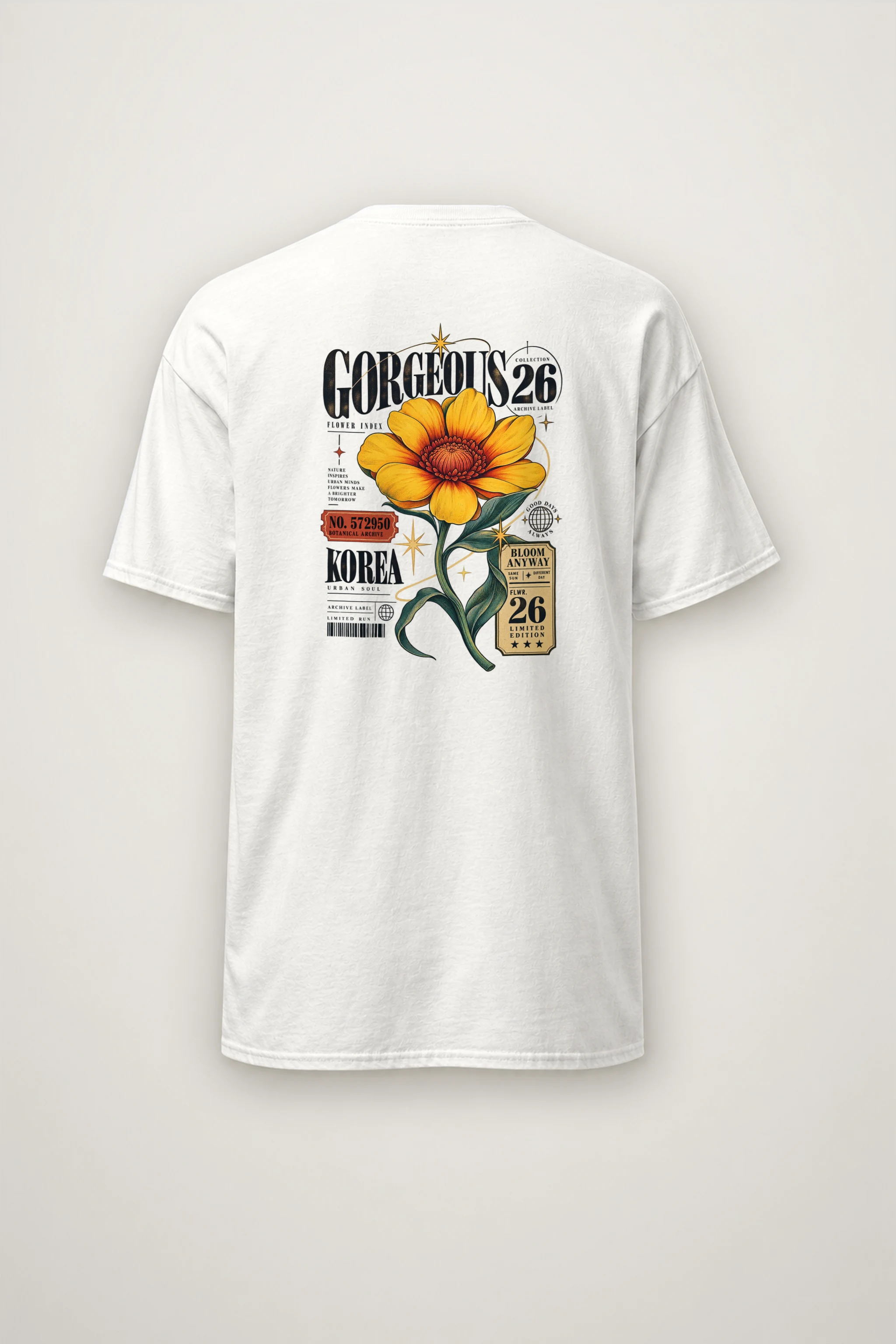 "Bloom Anyway" Heavyweight Unisex Crewneck T-shirt