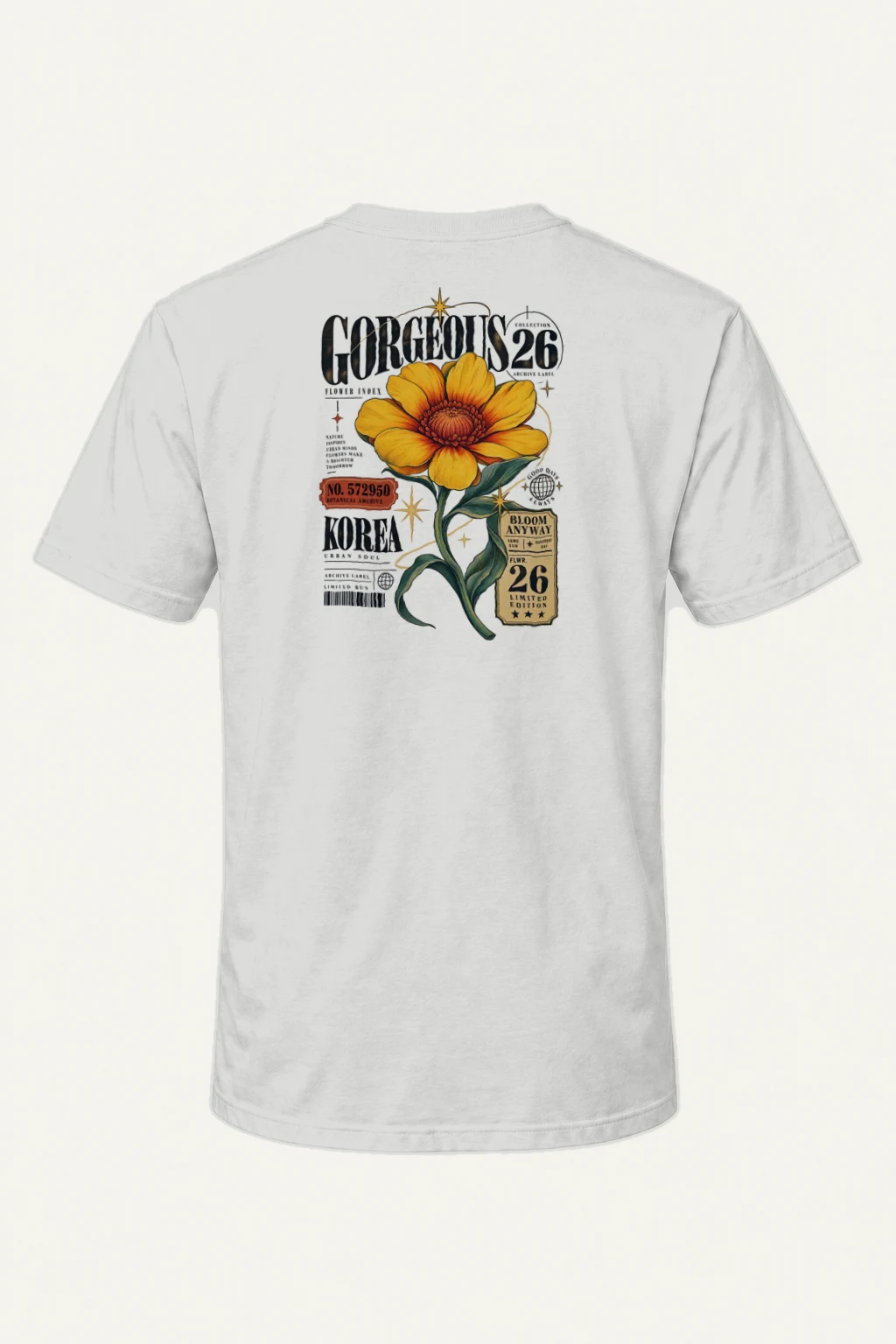 "Bloom Anyway" Heavyweight Unisex Crewneck T-shirt | Gildan 5000