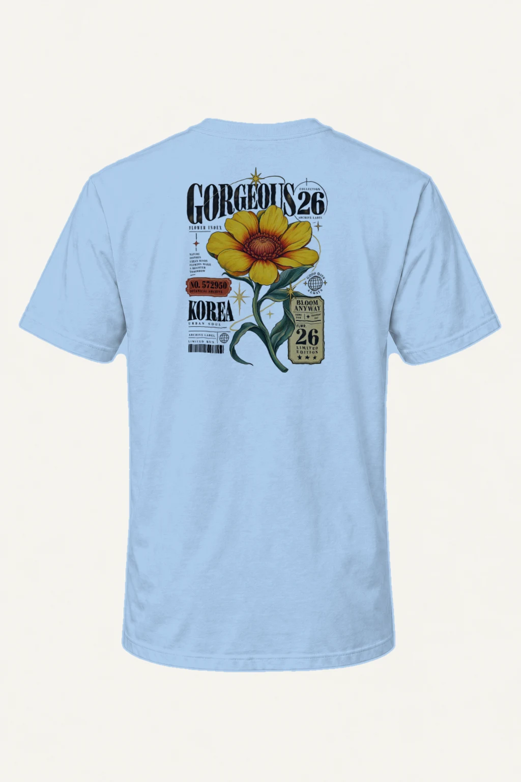 "Bloom Anyway" Heavyweight Unisex Crewneck T-shirt | Gildan 5000