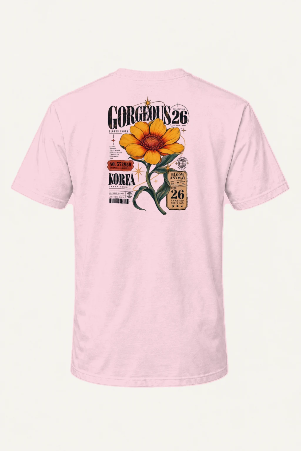 "Bloom Anyway" Heavyweight Unisex Crewneck T-shirt | Gildan 5000