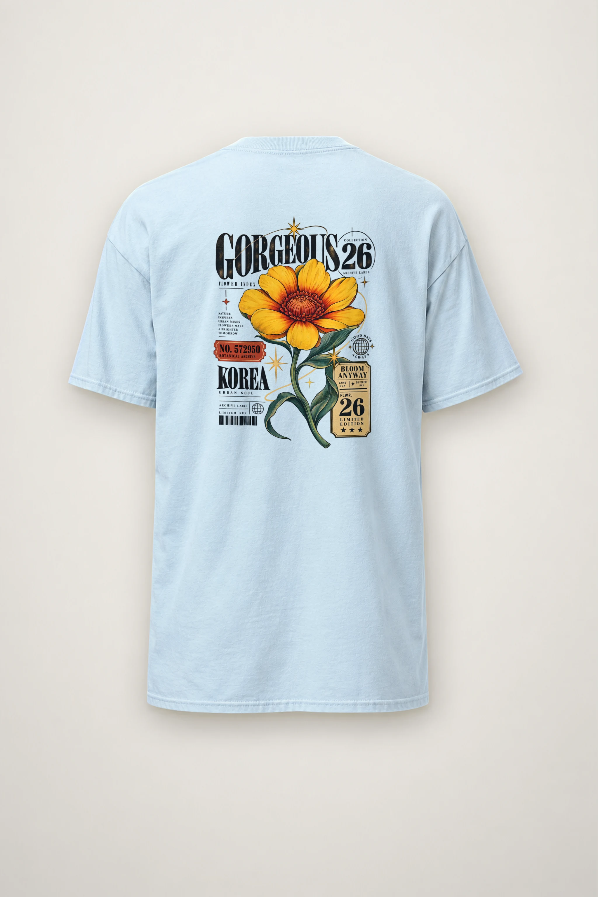 "Bloom Anyway" Heavyweight Unisex Crewneck T-shirt