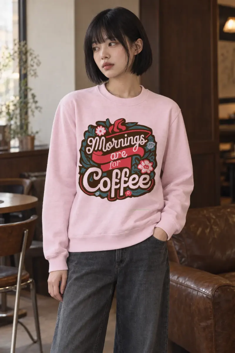 "Bloom Brew Lettering" Heavy Blend Unisex Crewneck Sweatshirt