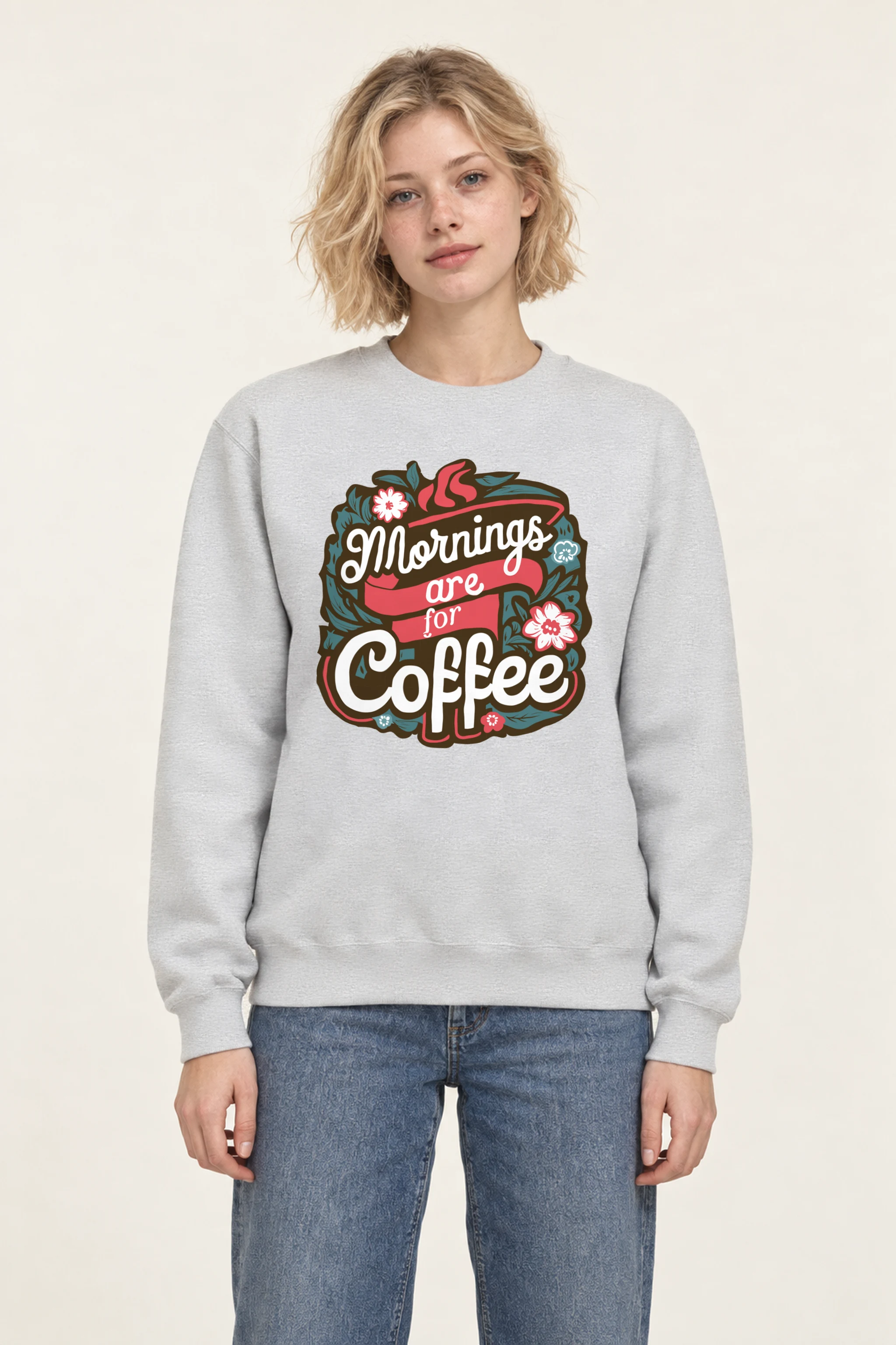 "Bloom Brew Lettering" 1 Crewneck Sweatshirt
