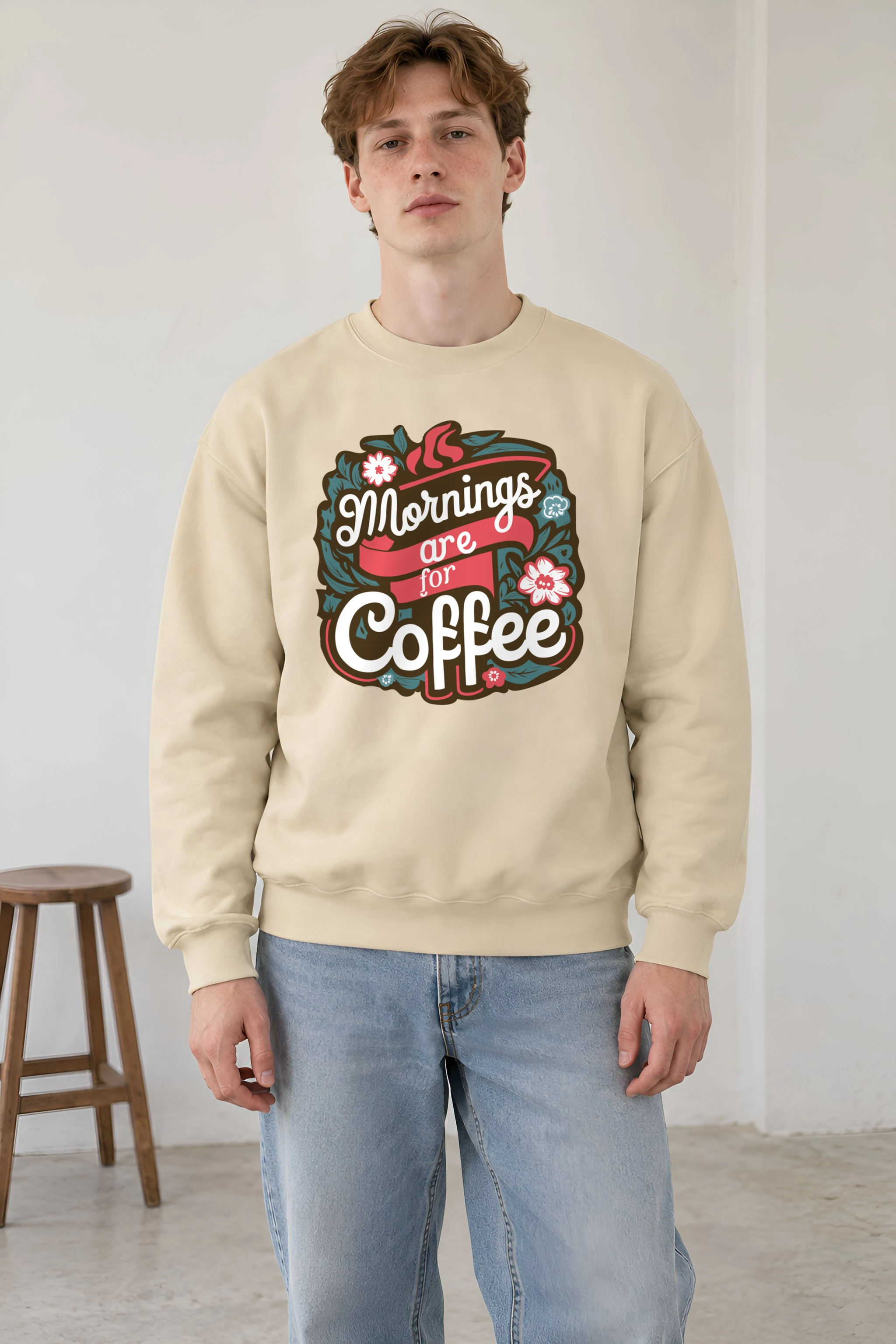 "Bloom Brew Lettering" 1 Crewneck Sweatshirt