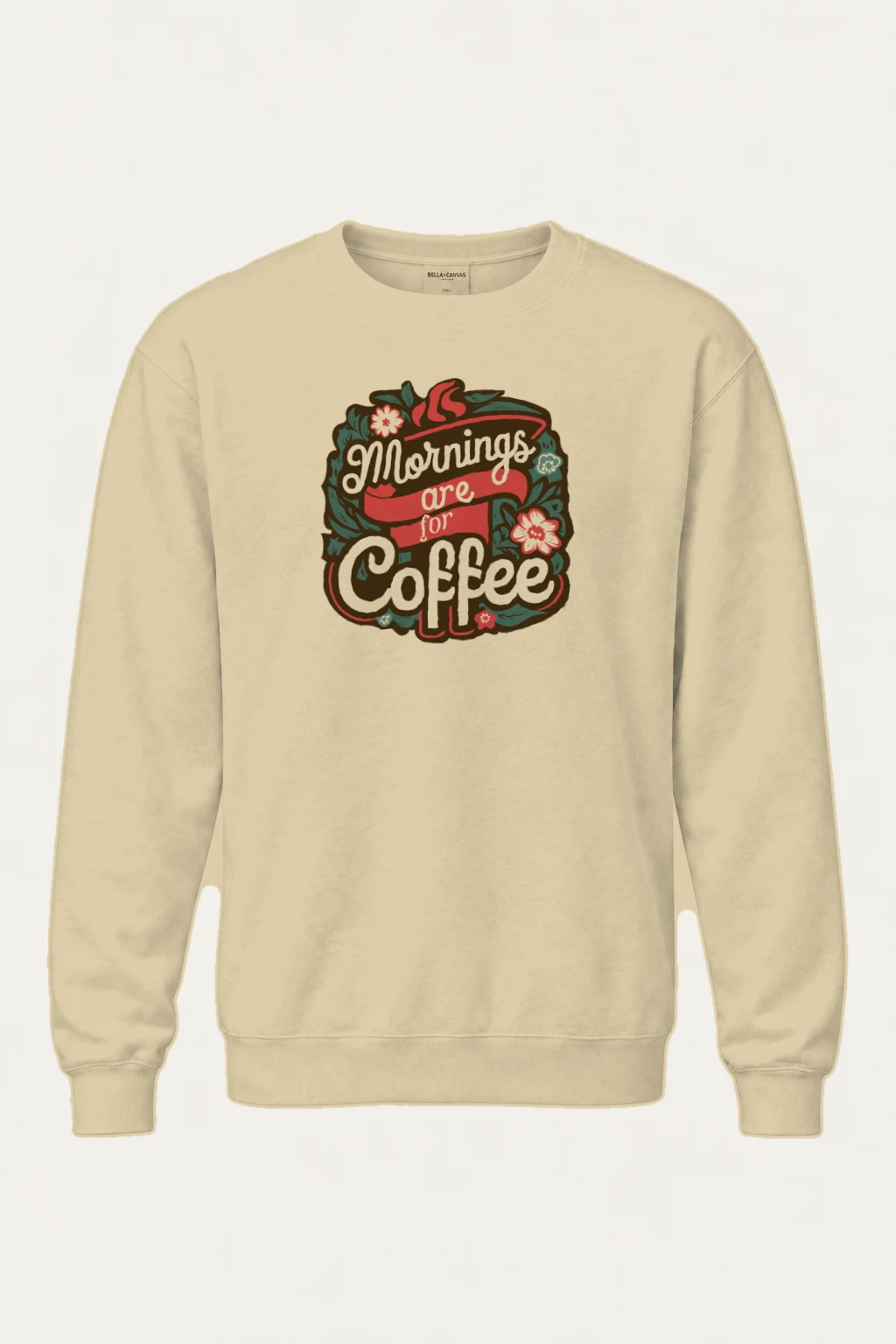 "Bloom Brew Lettering" Heavy Blend Unisex Crewneck Sweatshirt | Gildan 18000