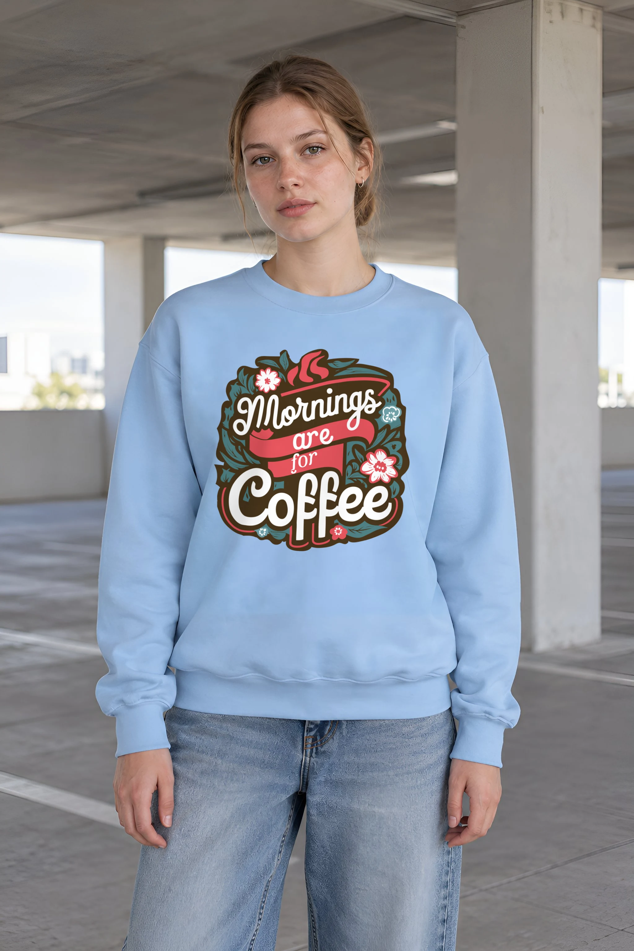 "Bloom Brew Lettering" 1 Crewneck Sweatshirt