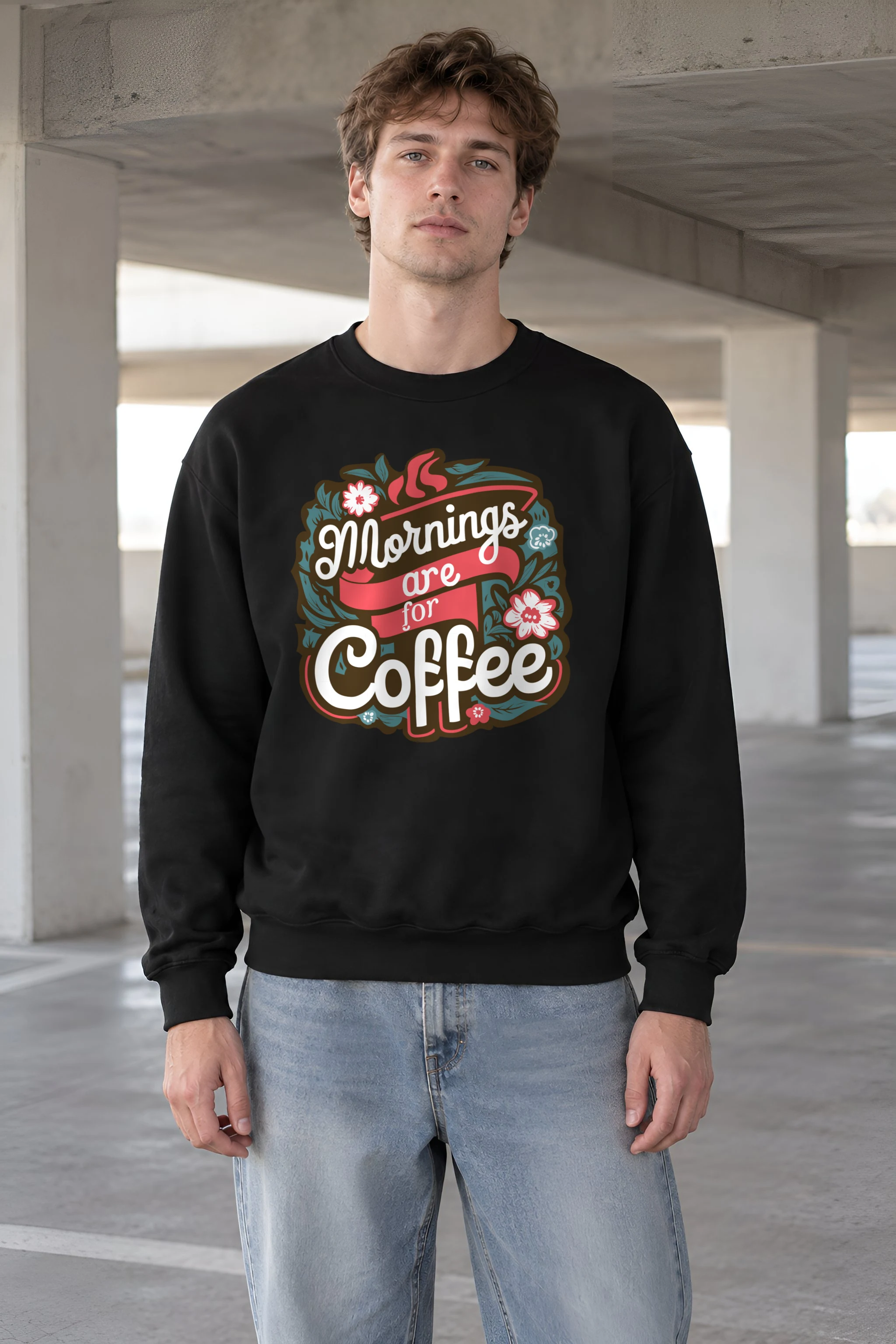 "Bloom Brew Lettering" 1 Crewneck Sweatshirt