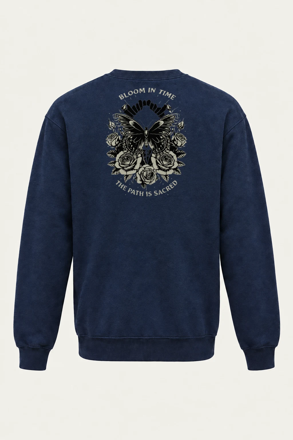 "Bloom In Time" Heavy Blend Unisex Crewneck Sweatshirt | Gildan 18000