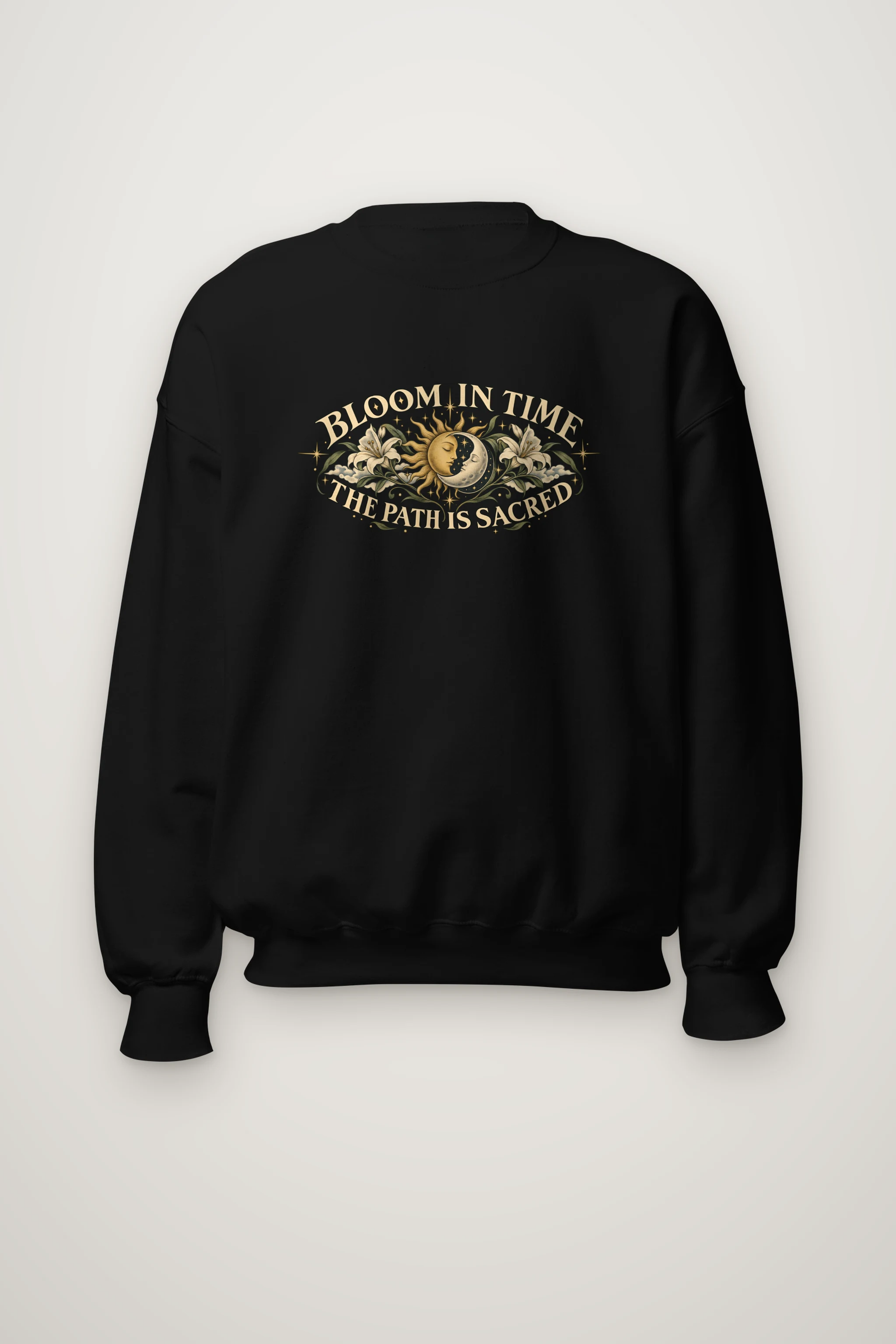 "Bloom In Time" Heavy Blend Unisex Crewneck Sweatshirt