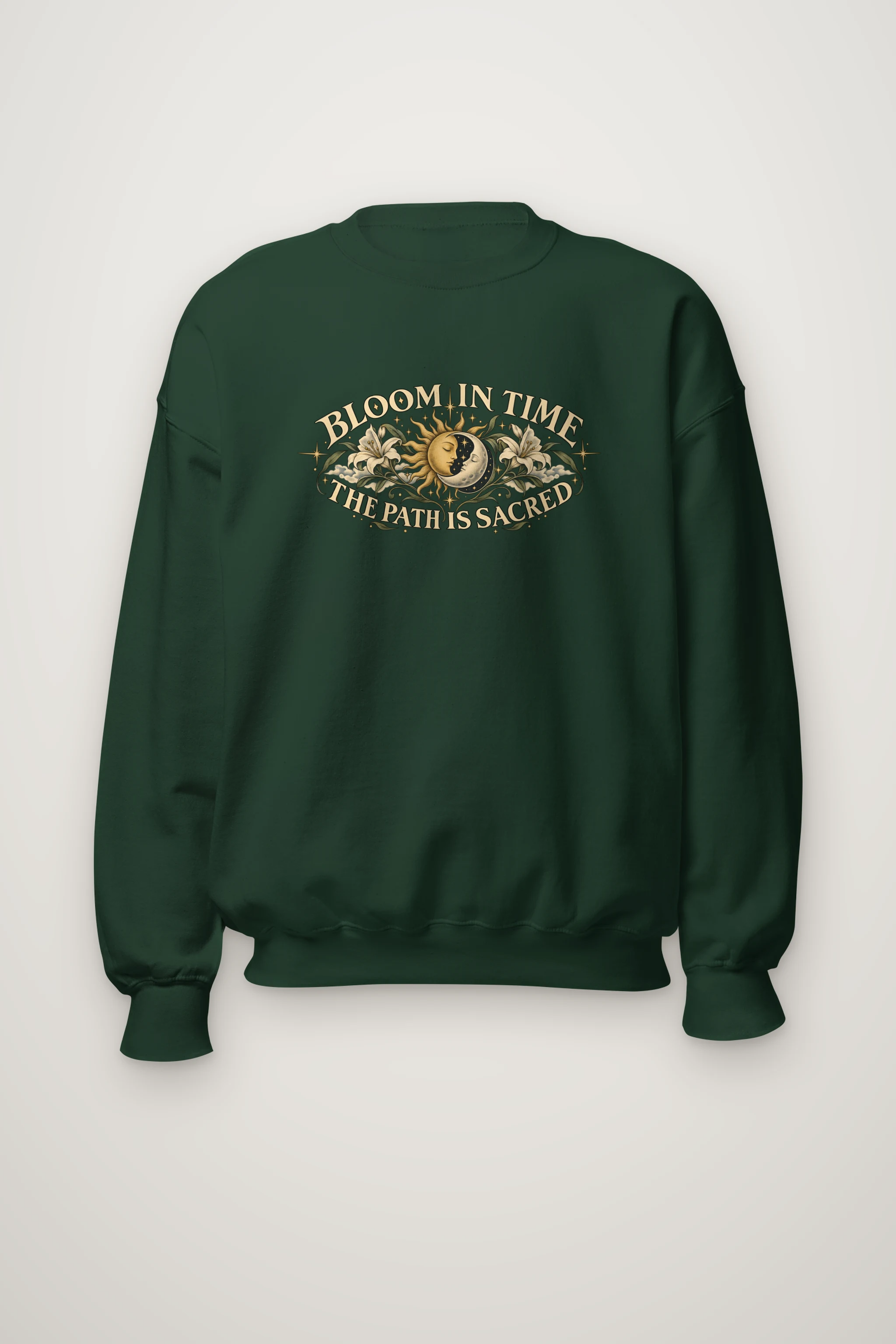 "Bloom In Time" Heavy Blend Unisex Crewneck Sweatshirt