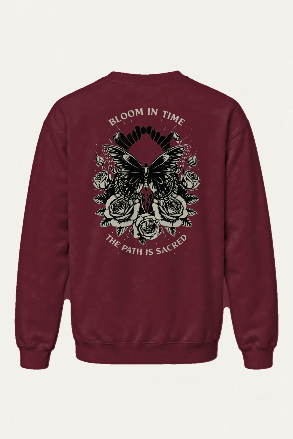 "Bloom In Time" Heavy Blend Unisex Crewneck Sweatshirt | Gildan 18000