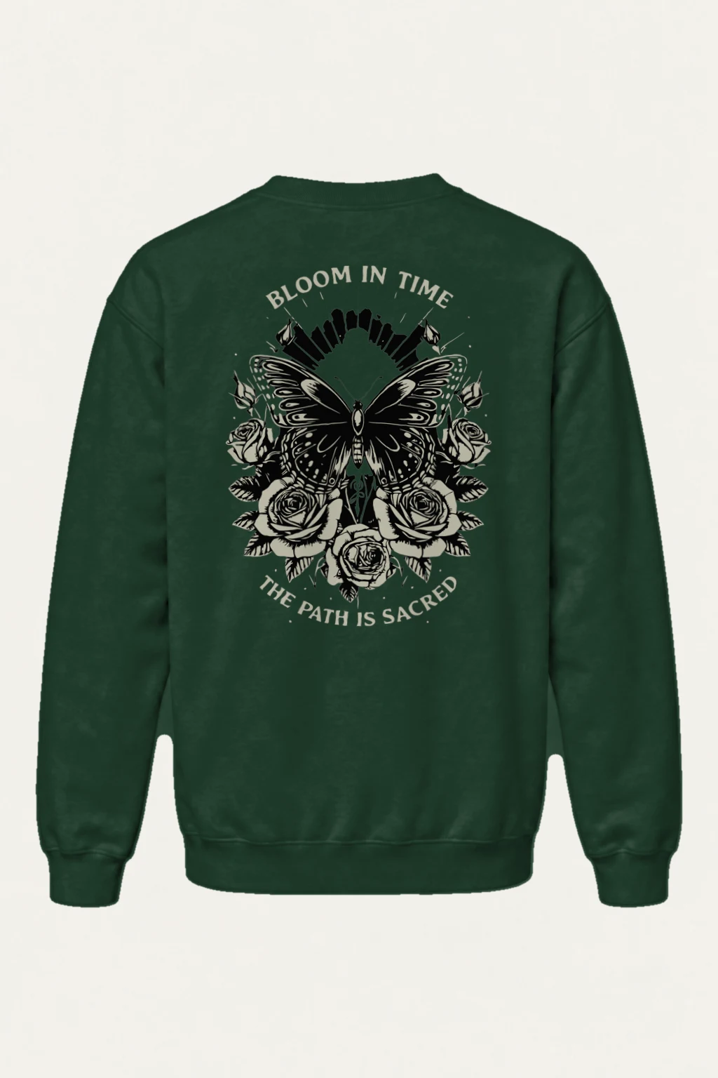 "Bloom In Time" Heavy Blend Unisex Crewneck Sweatshirt | Gildan 18000