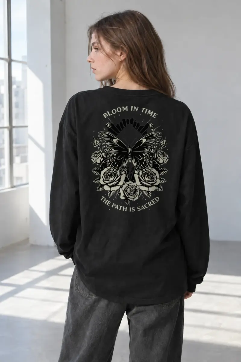 "Bloom In Time" Unisex Longsleeve T-shirt | Gildan 2400