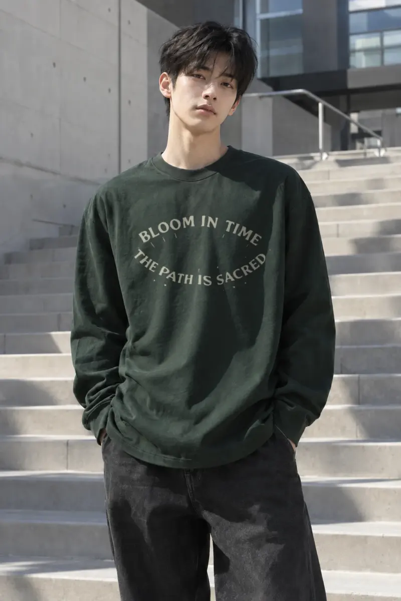 "Bloom In Time" Unisex Longsleeve T-shirt | Gildan 2400